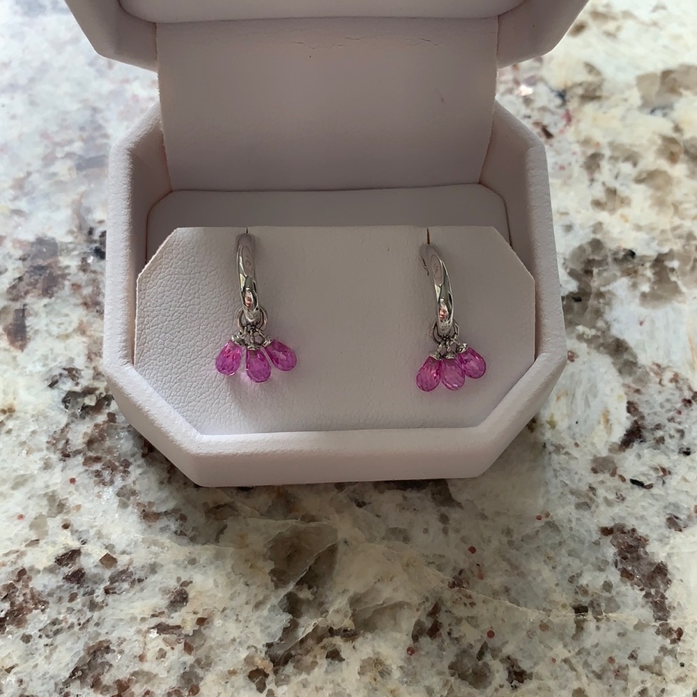 Beautiful pink topaz earrings!!!